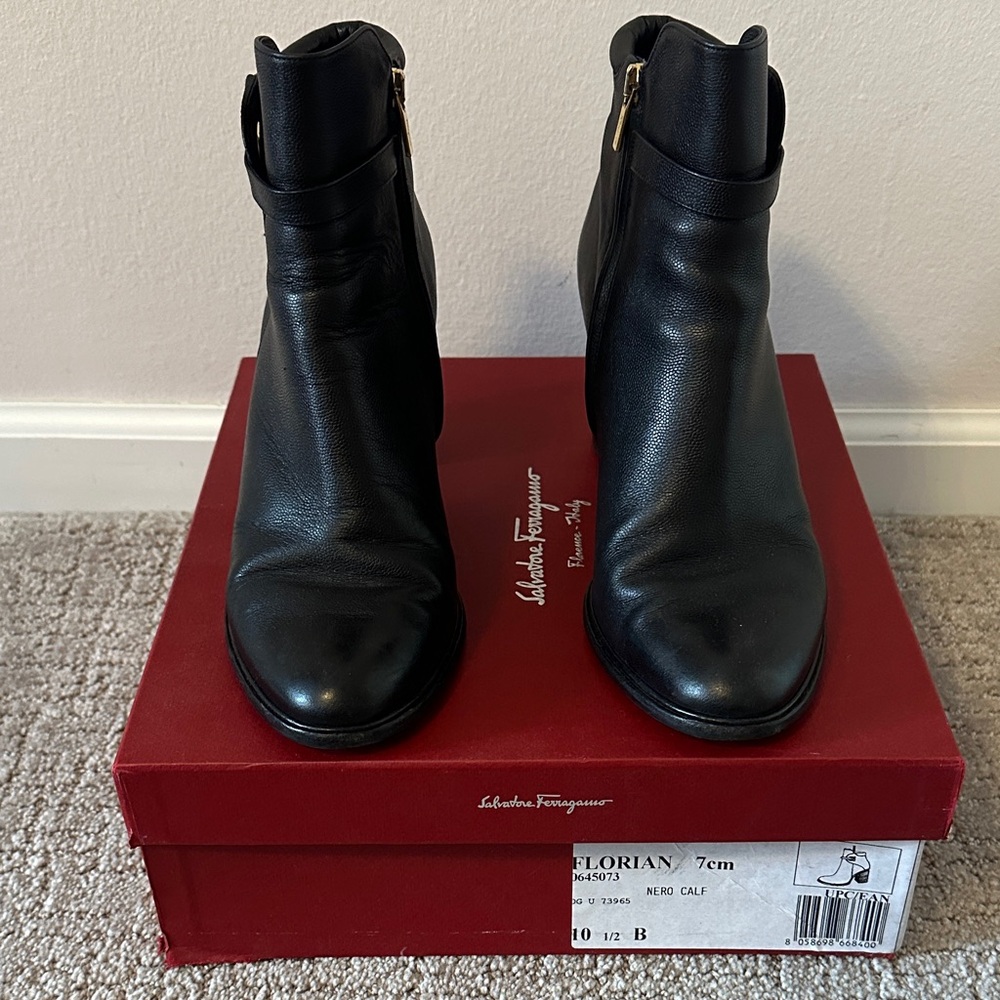 Salvatore Ferragamo Black Ankle Booties